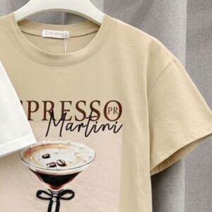 Espresso Martini Graphic T-Shirt - Tan